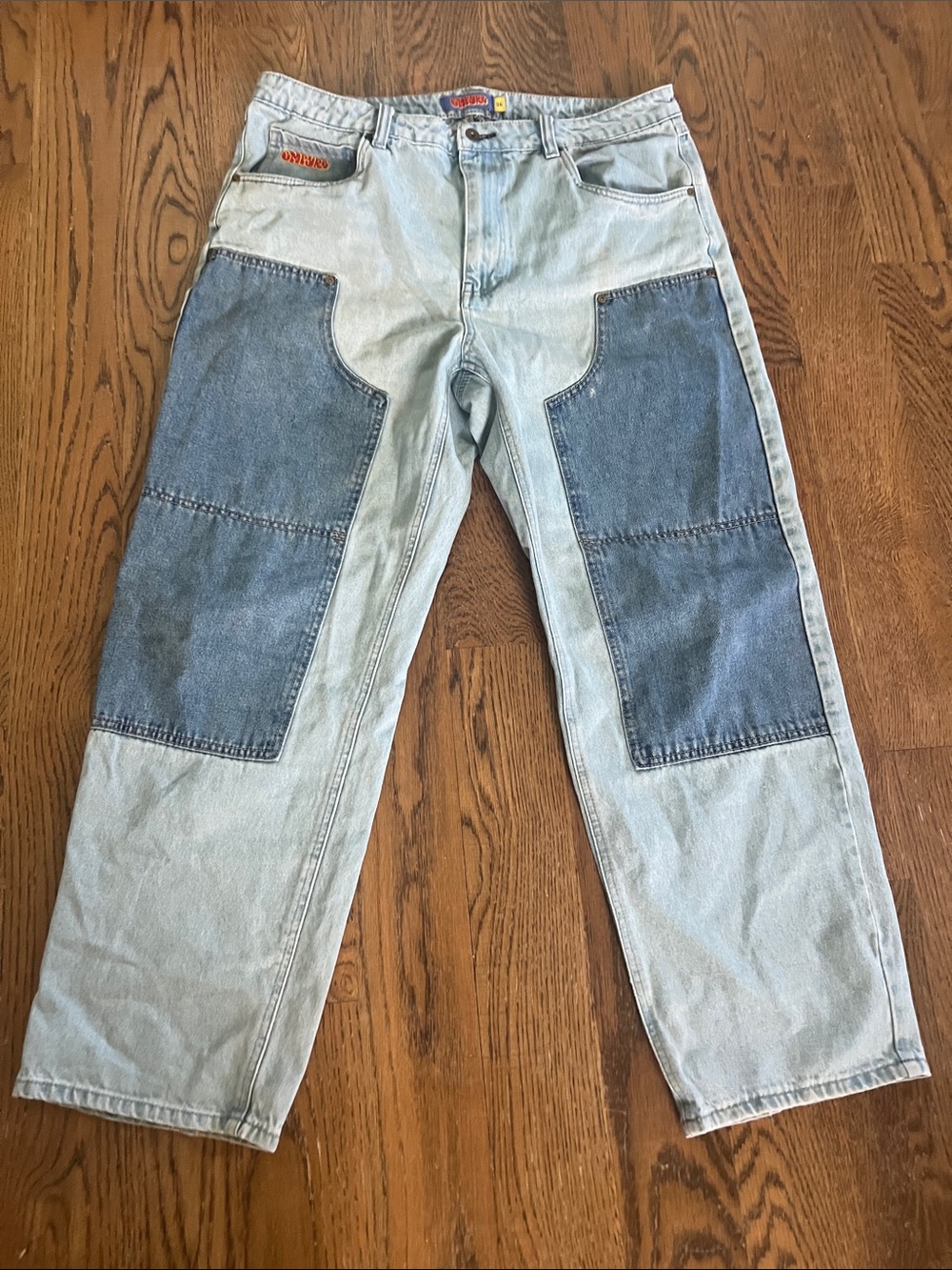 Empyre Men’s Size 36 Two Tone Baggy Skate Jeans Contrast Panel Y2K